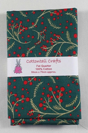 Fat Quarter - P342 Berries- Green